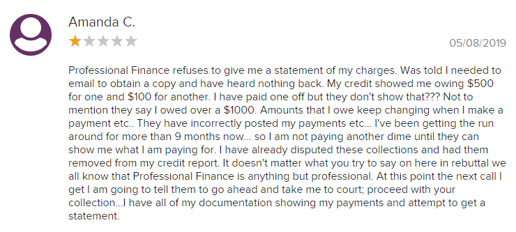 Is Professional Finance Company A Scam Sue The Collector