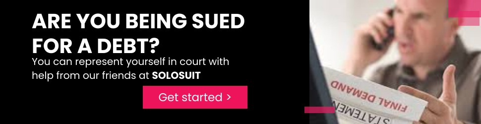 Are you being sued for a debt? Learn how to defend yourself in court with our friends at Solosuit